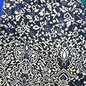 HM Black Cream Floral Damask Jacquard Asymmetrical Mini Skirt Size 8 0266797 2